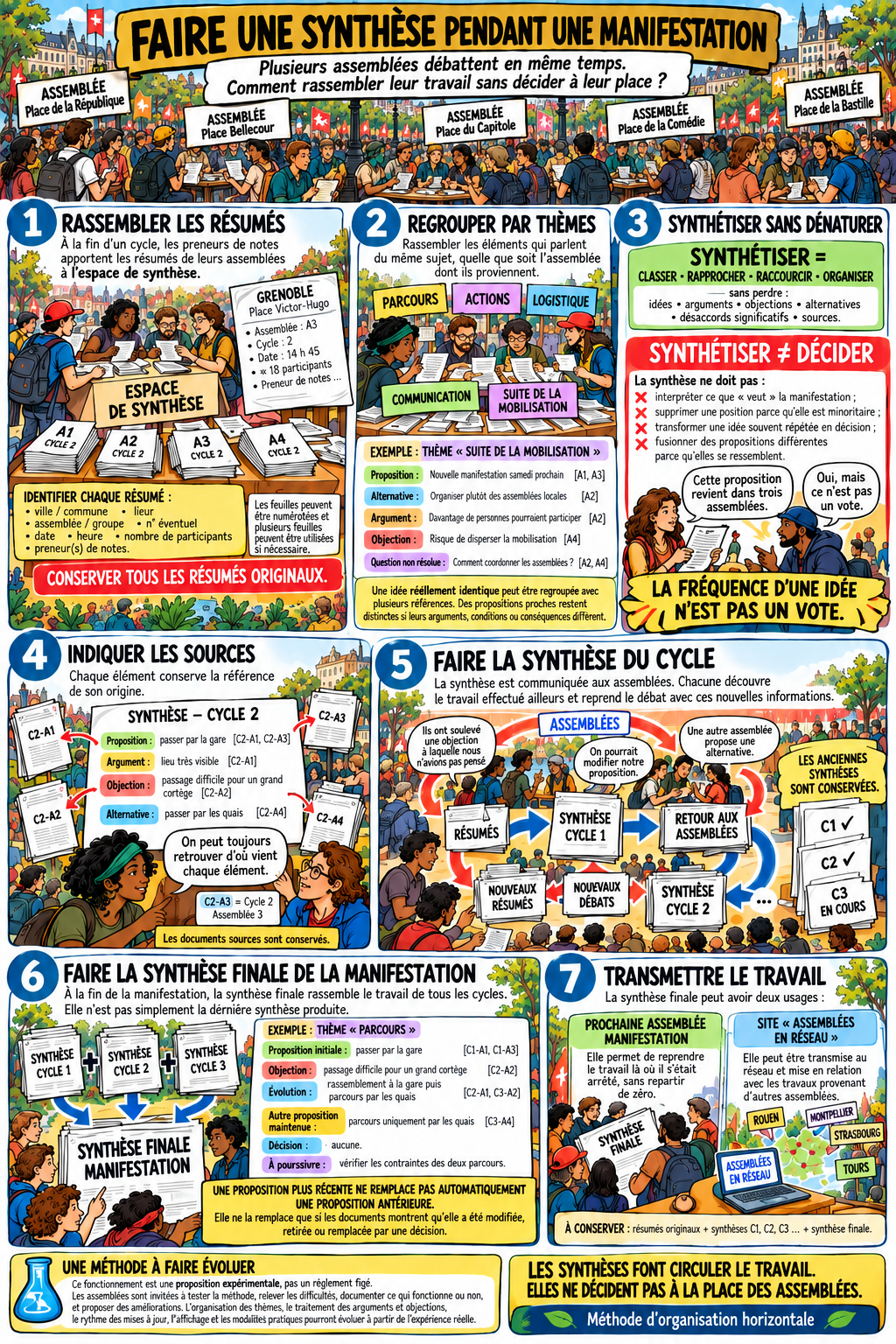 Faire une synthèse pendant une manifestation